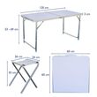 NEW CAMP Apella Folding Table with 4 Benches Set, Πτυσσόμενο Τραπέζι Αλουμινίου για Camping με Καρεκλάκια, NEW-186