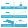 SALTY TRIBE Aeolians Beach Elastic Tent 200x200 cm, Τέντα Παραλίας με Προστασία UV, TRI-075 /Azul Cielo
