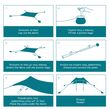 SALTY TRIBE Aeolians Beach Elastic Tent 200x200 cm, Τέντα Παραλίας με Προστασία UV, TRI-073 /Teal