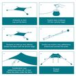 SALTY TRIBE Aeolians Blackout Beach Elastic Tent 200x200 cm, Τέντα Παραλίας με Προστασία UV, TRI-079 /Teal