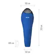 MILLET Active 600D Sleeping Bag, Καλοκαιρινός Υπνόσακος με Φερμουάρ Δεξιά (D), MIC1168-N8599D /Azur Blue