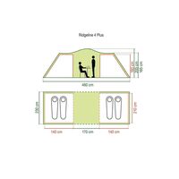 Σκηνή 4 Ατόμων Coleman "RIDGELINE™ 4 PLUS"