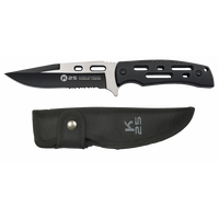 ΜΑΧΑΙΡΙ K25, Black knife/ Mixed blade with saw, 32608