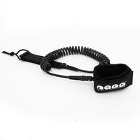 SUP leash σπιράλ 10ft Μαύρο