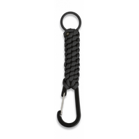 ΜΠΡΕΛΟΚ Albainox Snap hook with paracord and ring. Black, 33947-NE