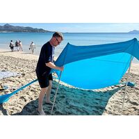Ελαστική Τέντα Παραλίας 2x2 Lycra Shelter New Camp Aegean Blue