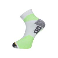COM.RUNNING SOCKS RUN1 ΑΣΠΡΟ-ΠΡΑΣΙΝΟ M 39-42
