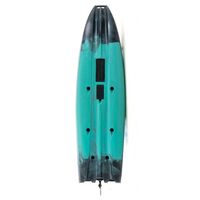 SCK Cargo 320 Μονοθέσιο Pedal Kayak ready με αλουμινίου κάθισμα και τιμονιέρα | Μαύρο-Τυρκουάζ