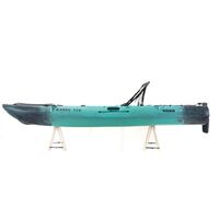 SCK Cargo 320 Μονοθέσιο Pedal Kayak ready με αλουμινίου κάθισμα και τιμονιέρα | Μαύρο-Τυρκουάζ