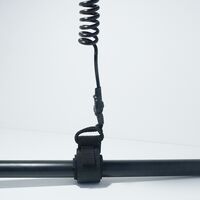 Leash για κουπί καγιάκ σπιράλ μαύρο