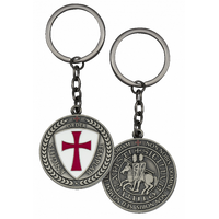 ΜΠΡΕΛΟΚ Tole10, Templar key-ring. Old silver colour, 16187