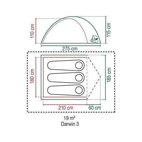 Σκηνή 3 Ατόμων Coleman DARWIN 3 Μοντέλο 2017
