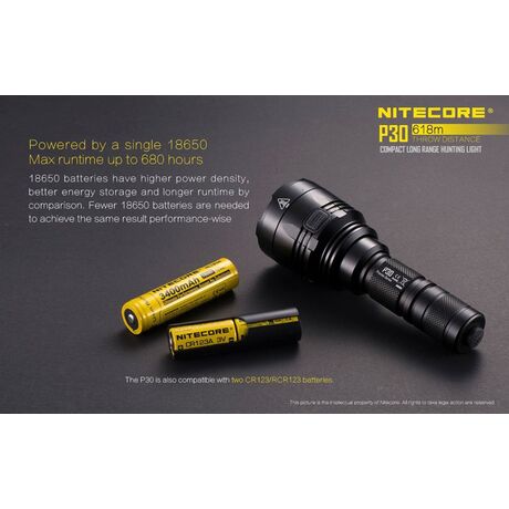 Φακός Led Nitecore Precise P30 Tactical 1000 Lumens