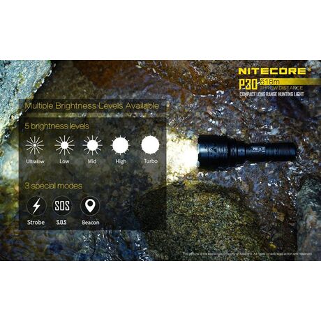 Φακός Led Nitecore Precise P30 Tactical 1000 Lumens