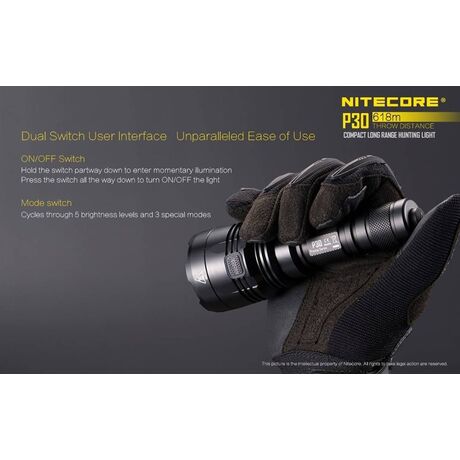 Φακός Led Nitecore Precise P30 Tactical 1000 Lumens