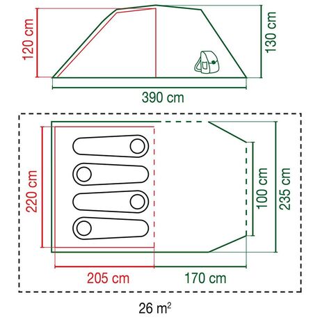 Σκηνή 4 Ατόμων Coleman® Cortes 4