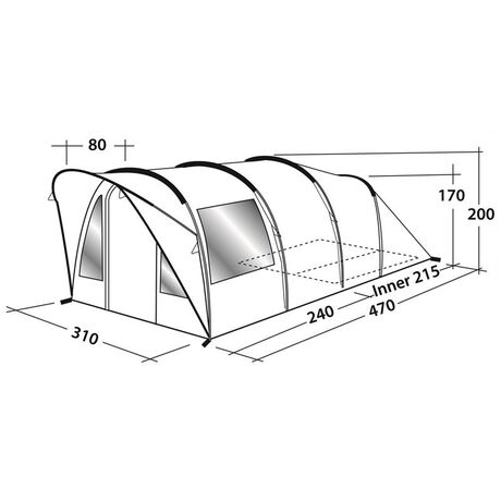 Σκηνή 5 Ατόμων Outwell Lawndale 500