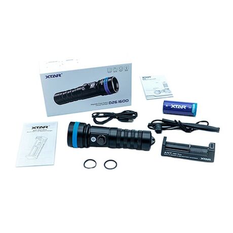 Φακός Κατάδυσης Led XTAR D26 Full Set 1600lm