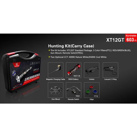 Φακός Χειρός Klarus XT12GT Hunting Kit