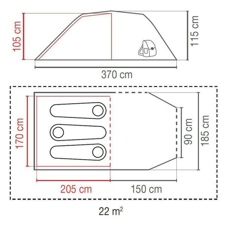 Σκηνή 3 Ατόμων Coleman® Cortes 3