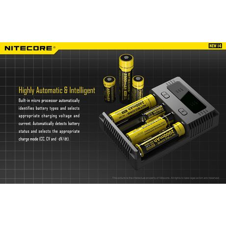 ΦΟΡΤΙΣΤΗΣ NITECORE i4, Τεσσάρων Θέσεων, New