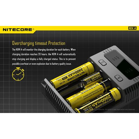 ΦΟΡΤΙΣΤΗΣ NITECORE i4, Τεσσάρων Θέσεων, New