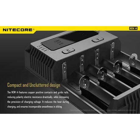 ΦΟΡΤΙΣΤΗΣ NITECORE i4, Τεσσάρων Θέσεων, New