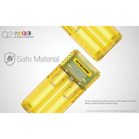 ΦΟΡΤΙΣΤΗΣ NITECORE Q2, Quick charger, 2A, Lemonade