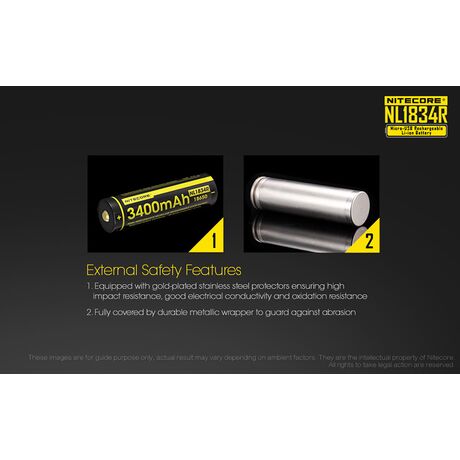 ΜΠΑΤΑΡΙΑ NITECORE 18650 / 3400mAh/Micro USB