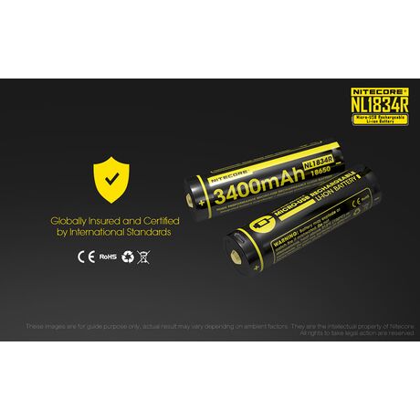 ΜΠΑΤΑΡΙΑ NITECORE 18650 / 3400mAh/Micro USB