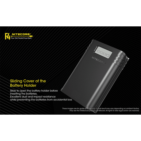 ΦΟΡΤΙΣΤΗΣ NITECORE F4, 4 θέσεων + flexible Powerbank