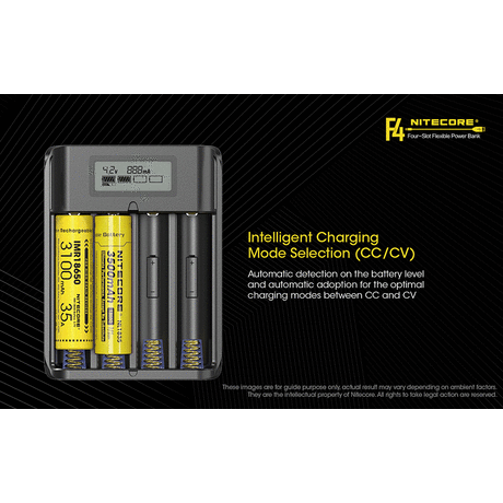 ΦΟΡΤΙΣΤΗΣ NITECORE F4, 4 θέσεων + flexible Powerbank