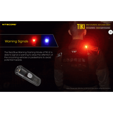 ΦΑΚΟΣ LED NITECORE TIKI LE, Black, 300 lumens