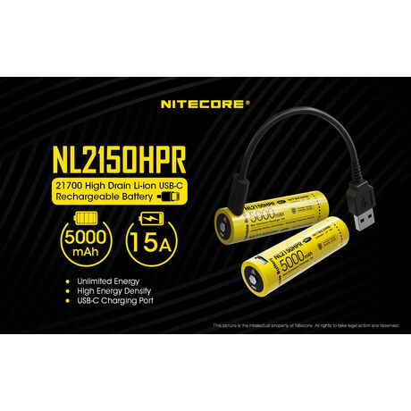 ΜΠΑΤΑΡΙΑ NITECORE 21700/ 5000mAh / HPR