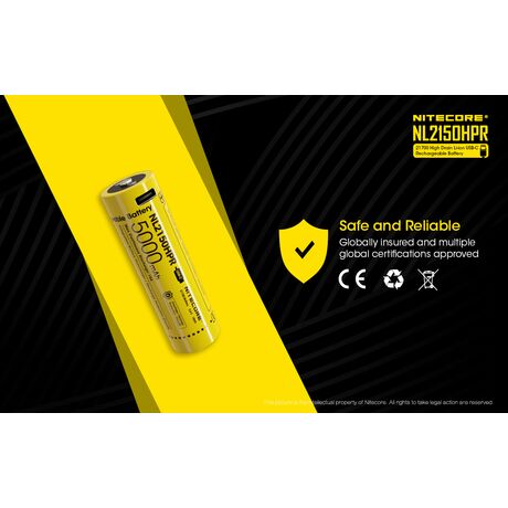 ΜΠΑΤΑΡΙΑ NITECORE 21700/ 5000mAh / HPR