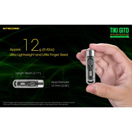ΦΑΚΟΣ LED NITECORE TIKI GITD, Glow-In-The-Dark,  300 lumens