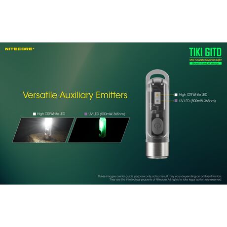 ΦΑΚΟΣ LED NITECORE TIKI GITD, Glow-In-The-Dark,  300 lumens