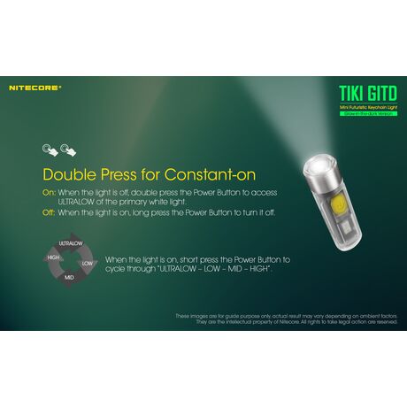 ΦΑΚΟΣ LED NITECORE TIKI GITD, Glow-In-The-Dark,  300 lumens