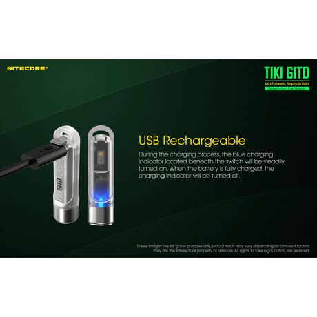 ΦΑΚΟΣ LED NITECORE TIKI GITD, Glow-In-The-Dark,  300 lumens
