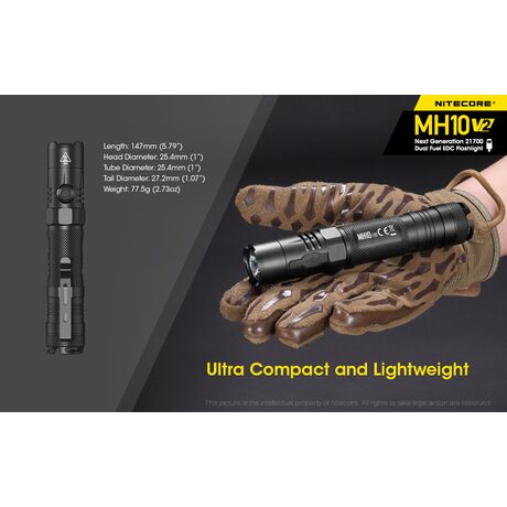 ΦΑΚΟΣ LED NITECORE MULTI TASK HYBRID MH10V2