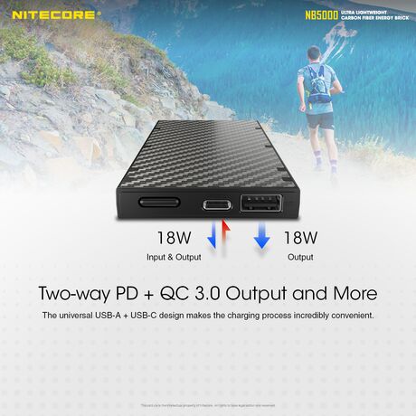 POWER BANK NITECORE NB5000 Carbon Fiber