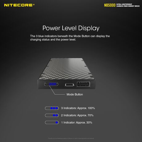 POWER BANK NITECORE NB5000 Carbon Fiber
