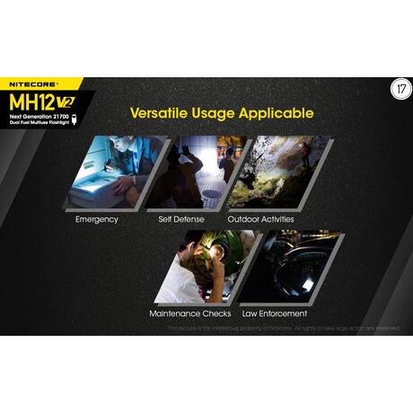 Φακός Led Nitecore Multi Task Hybrid MH12V2