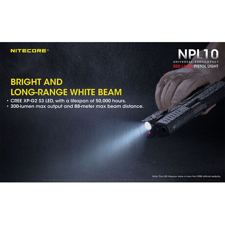 Φακός Led Nitecore NPL10 Με Μπαταρία CR2