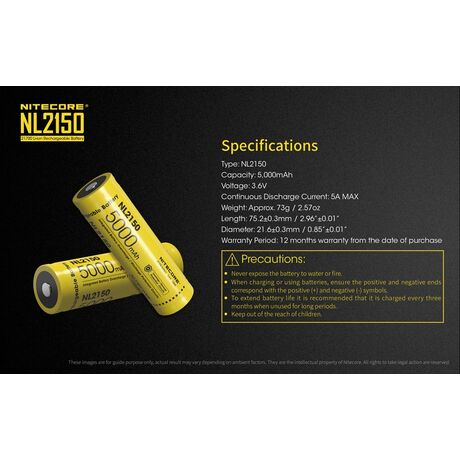 Μπαταρία Επαναφορτιζόμενη Nitecore 21700 5000mAh