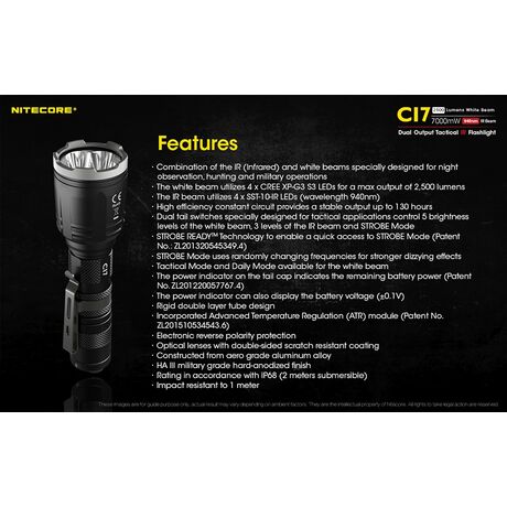 Φακός Χειρός Led Nitecore Cameleon CI7
