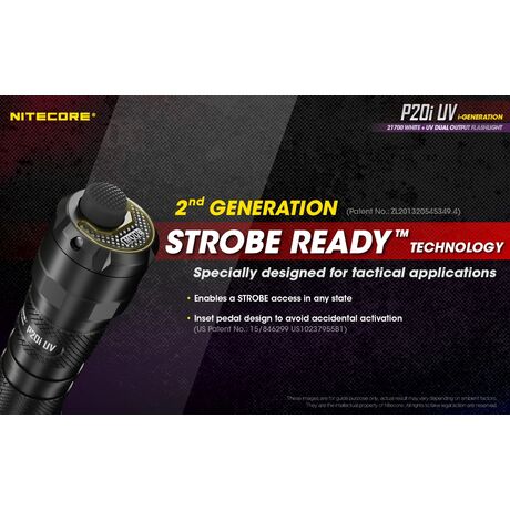 ΦΑΚΟΣ LED NITECORE PRECISE P20I UV, Tactical, Strobe Ready