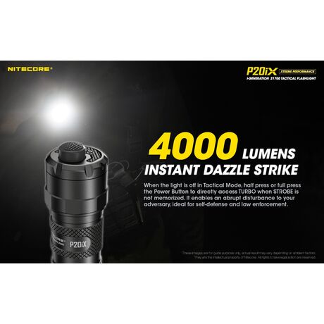 ΦΑΚΟΣ LED NITECORE PRECISE P20ix, Tactical, Strobe Ready