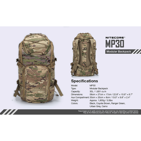 ΣΑΚΙΔΙΟ ΠΛΑΤΗΣ NITECORE TACTICAL MP30 black