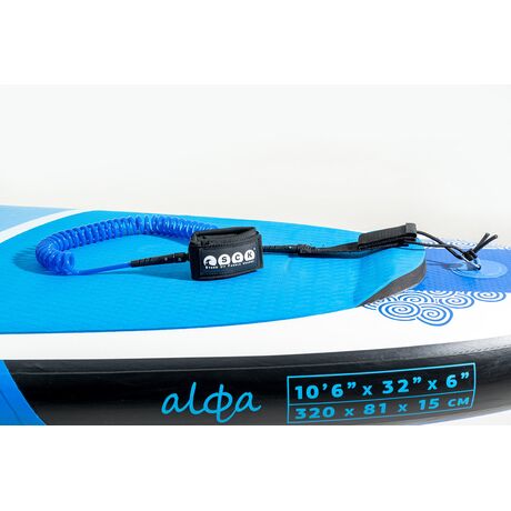 SUP leash σπιράλ 10ft Μπλε
